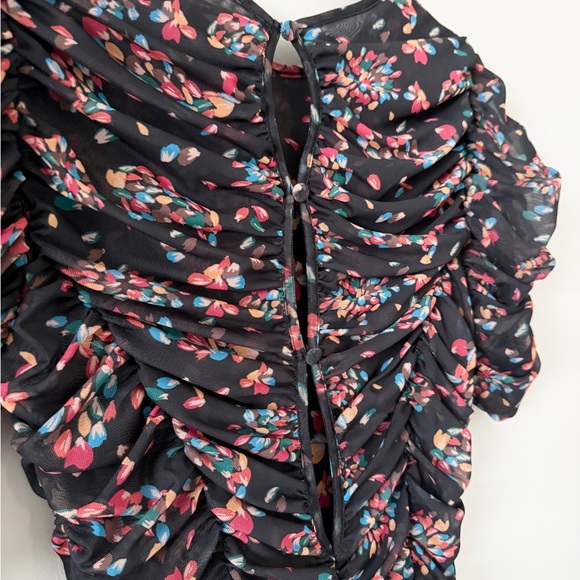 Free People Briella Midi Dress in Twilight Combo Black Multi Size XS - Picture 6 of 10